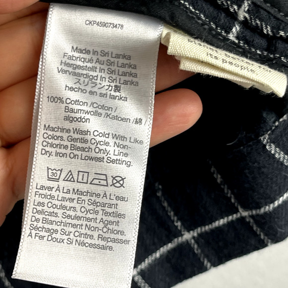 Madewell Waffleback Shaw Blazer Women Small Black Windowpane Cotton Unstructured - Picture 7 of 15